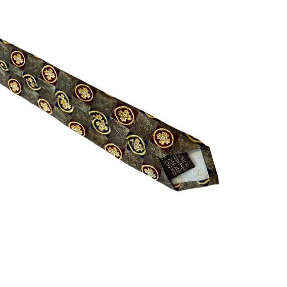 Valentino Cravatte Tie Maltese Cross Blue And Red Made‎ In Italy - Picture 6 of 6